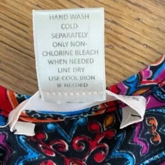 Band of Gypsies Paisley Print 3/4 Sleeves Geometric Pattern Shift Dress Size S - Picture 6 of 9